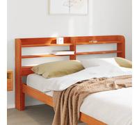 vidaXL Testiera con Ripiani Marrone Cera 120 cm Legno Massello di Pino