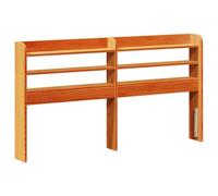 vidaXL Testiera con Ripiani Marrone Cera 135 cm Legno Massello di Pino, testata letto, testiera in legno massello, testiera con ripiani