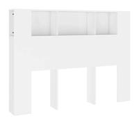 vidaXL Testiera con Scomparti Bianca 140x18,5x104,5 cm
