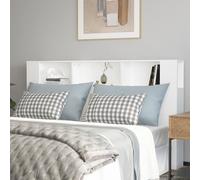 vidaXL Testiera con Scomparti Bianca 180x18,5x104,5 cm