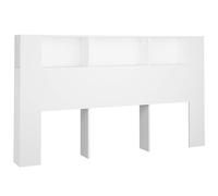 vidaXL Testiera con Scomparti Bianca 180x18,5x104,5 cm