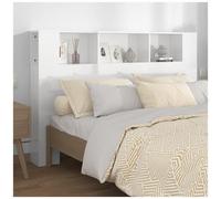 AX Testiera Letto Parete Bianco 160x18.5x104.5cm Libreria Scomparti Casa 811940
