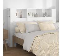 vidaXL Testiera con Scomparti Bianco Lucido 160x18,5x104,5 cm