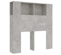 vidaXL Testiera con Scomparti Grigio Cemento 100x18,5x104,5cm