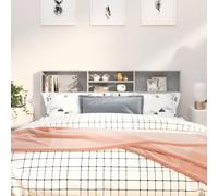 vidaXL Testiera con Scomparti Grigio Cemento 180x19x103,5 cm