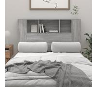 vidaXL Testiera con Scomparti Grigio Sonoma 120x18,5x102,5 cm