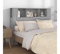 vidaXL Testiera con Scomparti Grigio Sonoma 140x18,5x104,5 cm