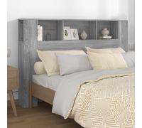 vidaXL Testiera con Scomparti Grigio Sonoma 160x18,5x104,5 cm