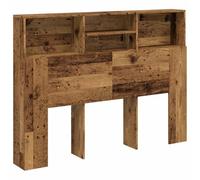 vidaXL Testiera con Scomparti Legno Antico 140x19x103,5 cm, testiera Letto, arredo Camera da Letto, testiera libreria, Mobile Camera da Letto
