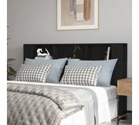 vidaXL Testiera con Scomparti Nera 180x18,5x104,5 cm