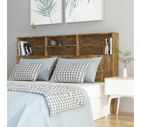 vidaXL Testiera con Scomparti Rovere Fumo 160x19x103,5 cm