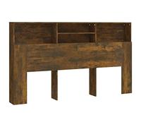 vidaXL Testiera con Scomparti Rovere Fumo 180x19x103,5 cm