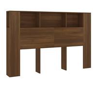 vidaXL Testiera con Scomparti Rovere Marrone 160x18,5x104,5 cm