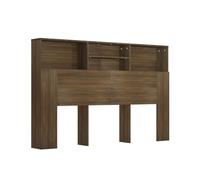 vidaXL Testiera con Scomparti Rovere Marrone 160x19x103,5 cm