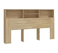 vidaXL Testiera con Scomparti Rovere Sonoma 180x19x103,5 cm