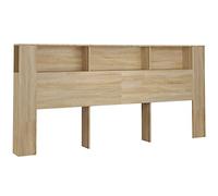 vidaXL Testiera con Scomparti Rovere Sonoma 220x18,5x104,5 cm