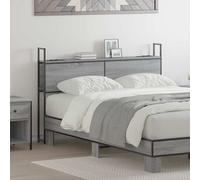 vidaXL Testiera con Stazione di Carica e Storage Grigio sonoma 140 cm