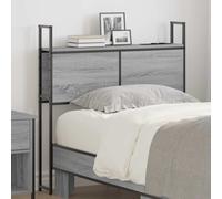 vidaXL Testiera con Stazione di Carica e Storage Grigio sonoma 75 cm