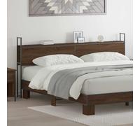 vidaXL Testiera con Stazione di Carica e Storage Rovere marrone