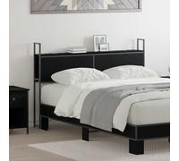 vidaXL Testiera con Stazione di Carica e Storage Rovere nero 135 cm