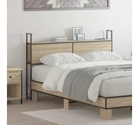 vidaXL Testiera con Stazione di Carica e Storage rovere sonoma 120 cm