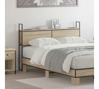 vidaXL Testiera con Stazione di Carica e Storage rovere sonoma