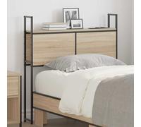 vidaXL Testiera con Stazione di Carica e Storage rovere sonoma