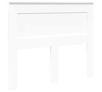 vidaXL Testiera con testiera Bianco 120 cm Legno Multistrato, Testiera Letto Moderna, Arredamento Resistente, Design Retangolare, Linee Semplici, Decorazione Funzionale, Idee per la Stanza