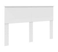 vidaXL Testiera con testiera Bianco 160 cm Legno Multistrato, Decorazione per Camera Moderna, testiera Elegante, Legno studiato, Stile Minimalista, Perfetta per Vivere in Città