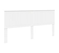vidaXL Testiera con testiera Bianco 200 cm Legno Multistrato, Accenti Eleganti per la Camera, Accessori Moderni, Zona Notte stilosa, Design Contemporaneo, Ambiente Confortevole
