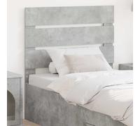 vidaXL Testiera con testiera Grigio cemento 100 cm Legno multistrato