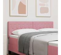 vidaXL Testata in Velluto Rosa di, con Bottoni a Cristallo. Altezza Regolabile e Design Moderno, Perfetta per Decorare la Tua Camera da Letto. Testata da Muro con Cuscino in Stile Comfort.