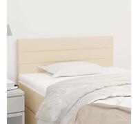vidaXL Testiera Crema 100x5x78/88 cm in Tessuto