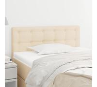 vidaXL Testiera Crema 100x5x78/88 cm in Tessuto