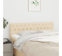 VidaXL Testiera 2 pz Crema 80 x 7 x 78/88 cm in Tessuto