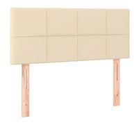 vidaXL Testiera Crema 80x5x78/88 cm in Tessuto