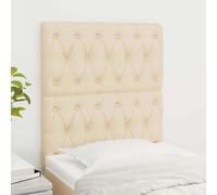 vidaXL Testiera 2 pz Crema 80 x 7 x 78/88 cm in Tessuto