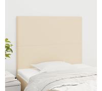 vidaXL Testiera 2 pz Crema 90x5x78/88 cm in Tessuto