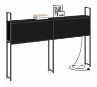 vidaXL Testiera da Letto in Legno ingegnerizzato e Acciaio Nero, 120 cm. Perfetta per Interni, con Porte di carico e Piedini Antiscivolo. È Un Mobile Moderno e spazioso per la Camera da Letto, con r