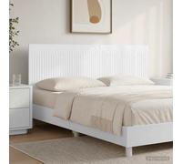 vidaXL Testiera da Muro ALKMAAR Bianco Lucido Legno ingegnerizzato
