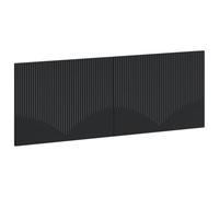 vidaXL Testiera da Muro HOORN Nero Legno ingegnerizzato