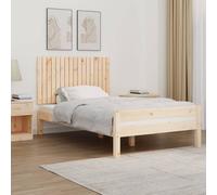 vidaXL Testiera da Parete 108x3x60 cm in Legno Massello di Pino