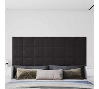 vidaXL Testiera da Parete 12 pcs Nero 30 x 30 cm Pelle Sintetica, Rivestimento a parete rettangolare, decorativo moderno, pannelli stilosi, interno, idee di decorazione per la casa