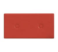 vidaXL Testiera da Parete 12 pcs Rosso 30 x 15 cm Pelle Sintetica, Rivestimento a parete rettangolare, decorativo moderno, pannelli stilosi, interno, idee di decorazione per la casa