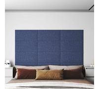 vidaXL Testiera da Parete 12 pz 60 x 30 cm Blu Tessuto