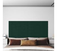 vidaXL Testiera da Parete 12 pz Verde Scuro Velluto