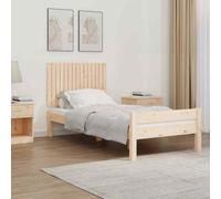 vidaXL Testiera da Parete 95,5x3x60 cm in Legno Massello di Pino