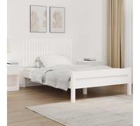 vidaXL Testiera da Parete Bianca 127,5x3x60 cm Legno Massello di Pino