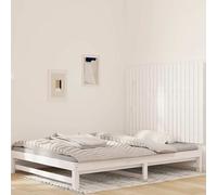 vidaXL Testiera da Parete Bianca 127,5x3x90 cm Legno Massello di Pino