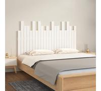 vidaXL Testiera da Parete Bianca 140x3x80 cm in Legno Massello di Pino